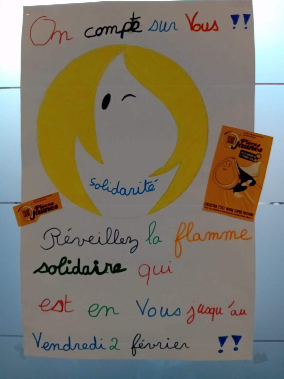 Opération pièces jaunes École Notre Dame de Lourdes Tourcoing